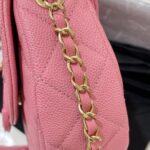 CHANEL 23P Saddle Bag Pink - top-grade luxury bag dupe