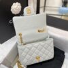 CHANEL 23S Camellia Square Light Blue - top-grade luxury bag dupe
