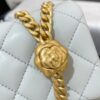 CHANEL 23S Camellia Square Light Blue - best quality fake designer bag