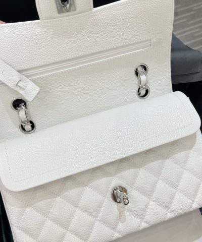 CHANEL Classic Flap 23cm White Silver - ultra-realistic fake purse