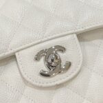 CHANEL Classic Flap 23cm White Silver - high-quality designer bag dupe