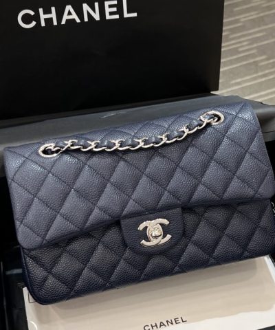 CHANEL Classic Flap 23cm Sea Blue - best quality fake designer bag