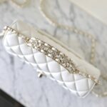 CHANEL CF 20 cm Handle White - top-grade luxury bag dupe