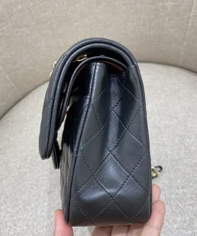 CHANEL Classic Flap 25cm Black Gold - best quality fake designer bag