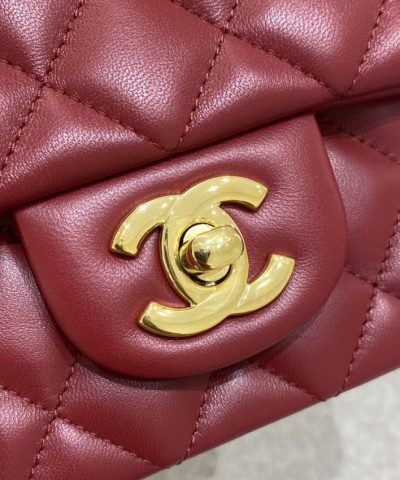 CHANEL Classic Flap 17cm Red - 1:1 premium replica handbag
