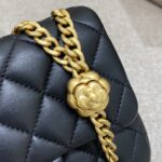 CHANEL Camellia Flap Black - high-quality designer bag dupe