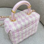 CHANEL Tweed Handle Crush Small Purple - top-grade luxury bag dupe