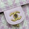 CHANEL Tweed Handle Crush Small Purple - best quality fake designer bag
