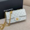 CHANEL Camellia Flap Light Blue - 1:1 premium replica handbag