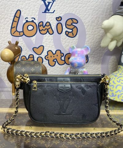 Fake Louis Vuitton Multi Pochette Accessoires Black - 1:1 premium replica handbag