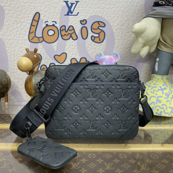 Replica Louis Vuitton Trio Messenger Full Black - designer handbag clone