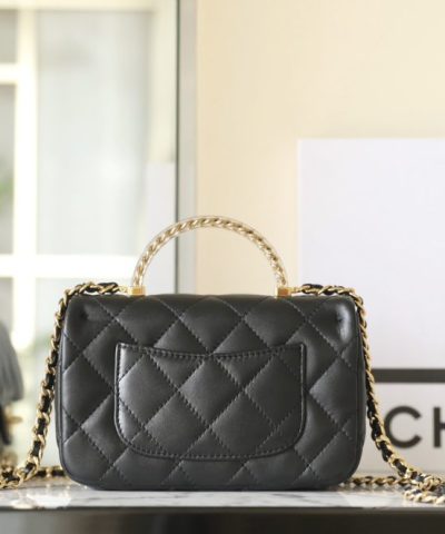 CHANEL CF 19 cm Handle Black - top-grade luxury bag dupe