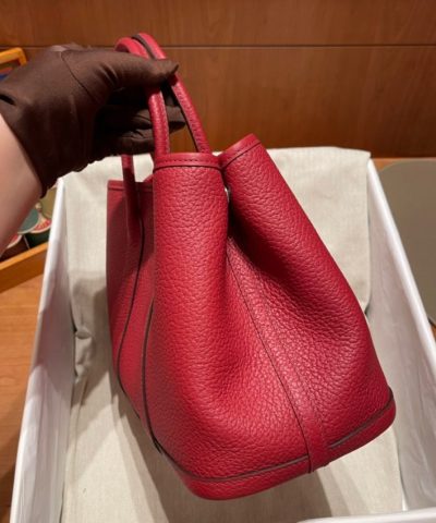 Fake Hermès Garden Party 30Cm Rouge Casaque - best quality fake designer bag