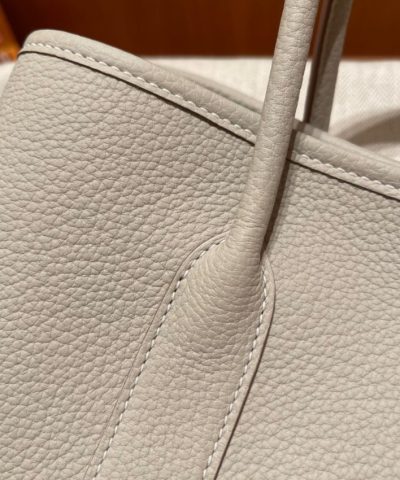 Replica Hermès Garden Party 30Cm Clacier White - best quality fake designer bag