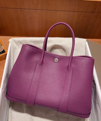 Fake Hermès Garden Party 30Cm Purple - premium superclone handbag