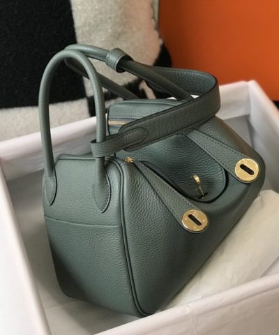 Fake Hermès Lindy Almond Green - ultra-realistic fake purse