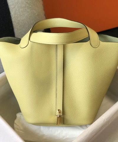 Fake Hermès Picotin Lock Yellow - ultra-realistic fake purse