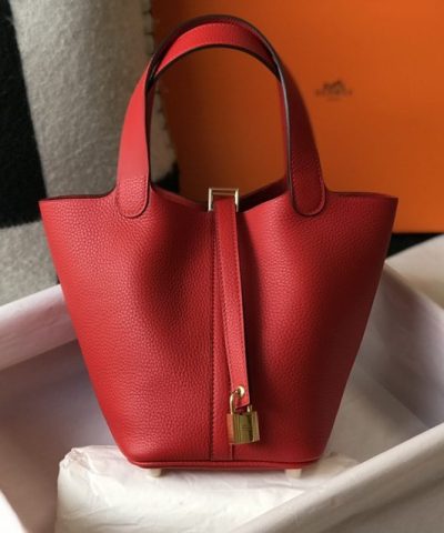 Fake Hermès Picotin Lock Red - designer handbag clone