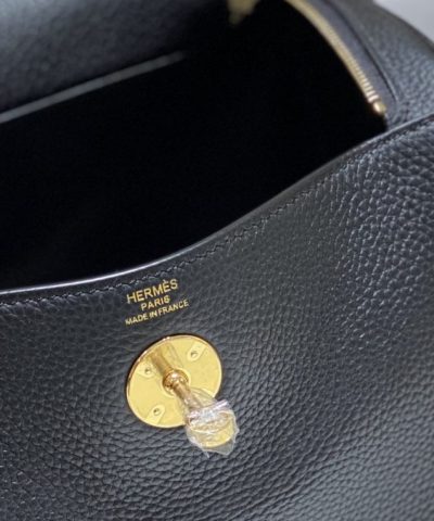Fake Hermès Lindy Black - 1:1 premium replica handbag