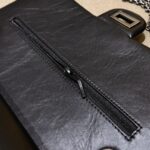 CHANEL 2.55 Bag Black Silver