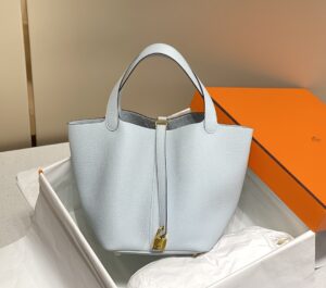 Fake Hermès Picotin Lock Holy Grail Blue - top-grade luxury bag dupe