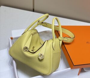 Replica Hermès Lindy Yellow - 1:1 premium replica handbag
