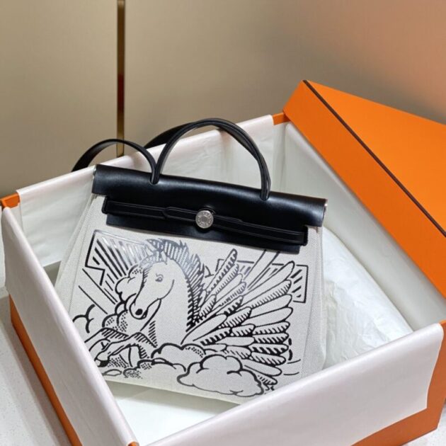 Replica Hermès Herbag 31Cm Black Horse