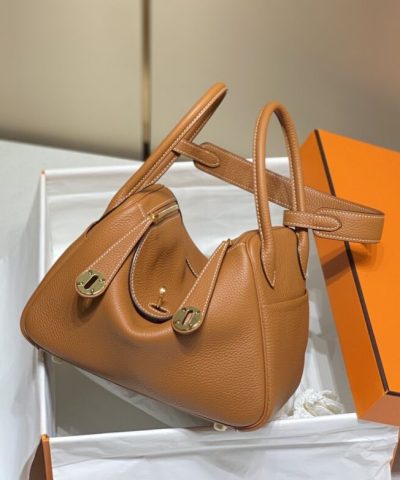 Fake Hermès Lindy Golden Brown - high-end replica designer purse