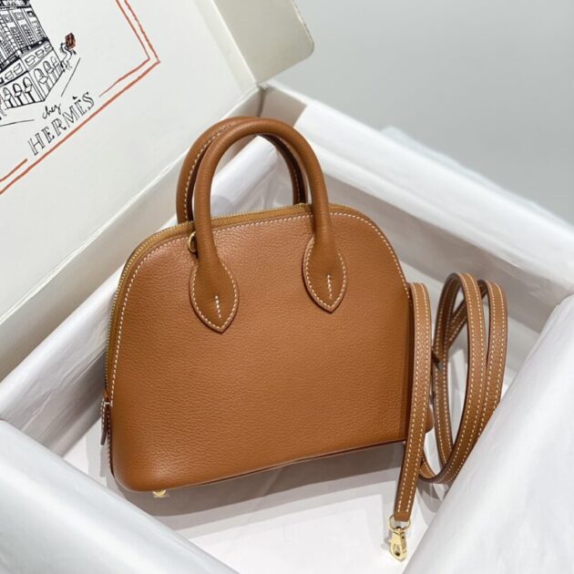 Replica Hermès Mini Bolide – Brown - affordable luxury replica bag