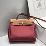 Replica Hermès Herbag 31Cm Bordeaux Red - 1:1 premium replica handbag