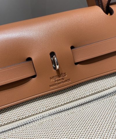 Replica Hermès Herbag 31Cm Manic Bride Brown - elite factory replica handbag