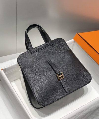 Fake Hermès Halzan Black - best quality fake designer bag