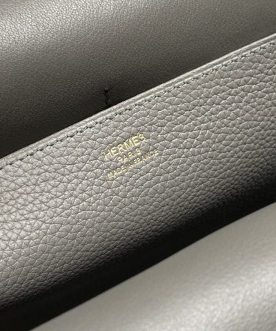 Fake Hermès Halzan Cumulonimbus Gray - 1:1 premium replica handbag