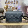 Fake Louis Vuitton Steamer Wearable Wallet Black Canvas - top-grade luxury bag dupe