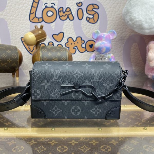 Replica Louis Vuitton Steamer Wearable Wallet Black Canvas