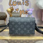 Replica Louis Vuitton Steamer Wearable Wallet Black Canvas