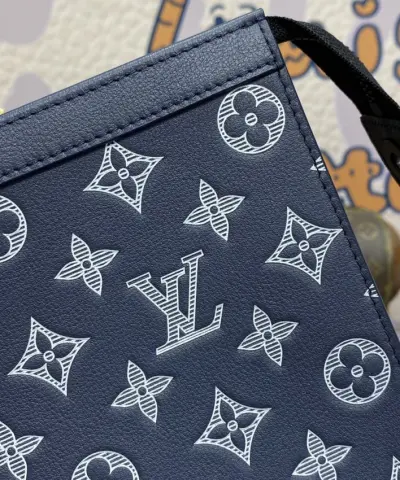 Fake Louis Vuitton Pochette Voyage Dark Blue - high-end replica designer purse
