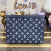 Fake Louis Vuitton Pochette Voyage Dark Blue - elite factory replica handbag