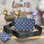 Replica Louis Vuitton Gaston Wearable Wallet Blue - premium superclone handbag