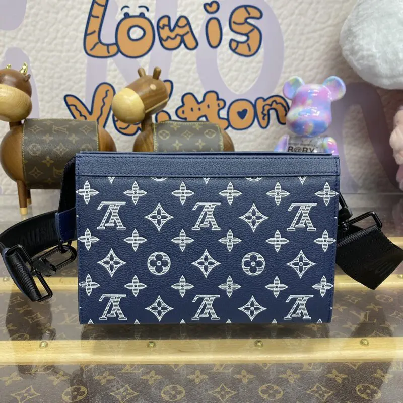 Replica Louis Vuitton Gaston Wearable Wallet Blue - top-grade luxury bag dupe