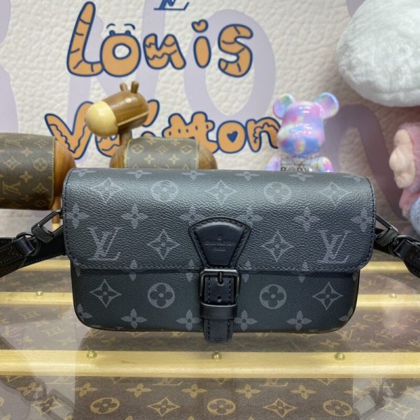 Replica Louis Vuitton Wearable Wallet Black - 1:1 premium replica handbag
