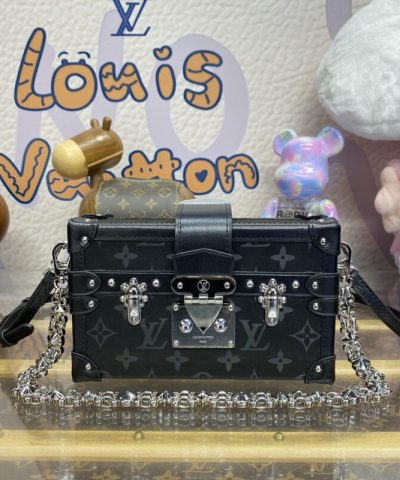 Fake Louis Vuitton Petite Malle Black - high-end replica designer purse