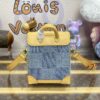 Fake Louis Vuitton Nano Steamer Denim - top-grade luxury bag dupe