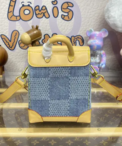 Fake Louis Vuitton Nano Steamer Denim - top-grade luxury bag dupe