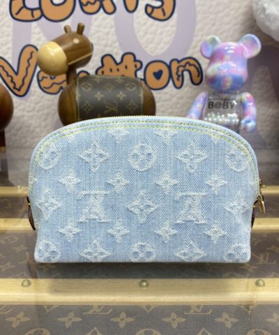 Replica Louis Vuitton Pochette Cosmétique Denim - premium superclone handbag