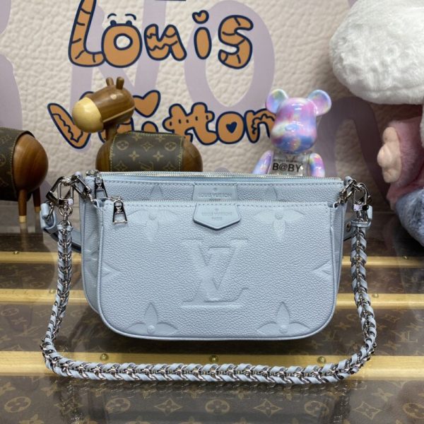 Replica Louis Vuitton Multi Pochette Accessoires Light Blue - korkealaatuinen design-laukku dupe