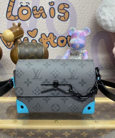 Fake Louis Vuitton Steamer Wearable Wallet Grey - top-grade luxury bag dupe