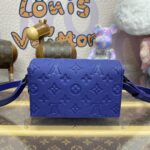 Replica Louis Vuitton Steamer Wearable Wallet Blue - elite factory replica handbag