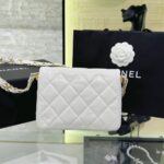 CHANEL 19 Mini Flap White Bag - high-end replica designer purse