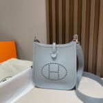 Replica Hermès Evelyne II Tpm Linen Blue - high-quality designer bag dupe